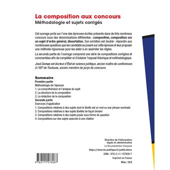 La composition aux concours