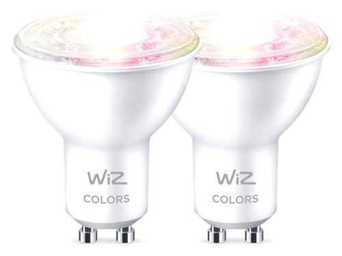 Ampoule connectée WiZ Slim LED GU10 Clear / White - 2 pièces