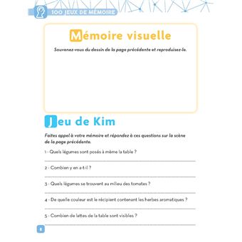 100 Jeux de mémoire pour stimuler vos neurones