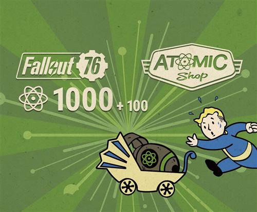 Code de téléchargement Fallout 76 1000 + 100 Atoms Bonus PS4