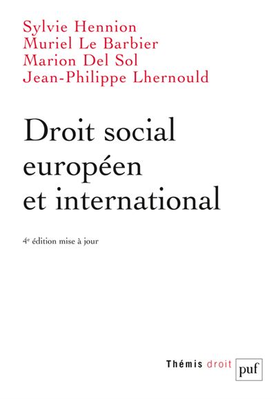 Droit social européen et international