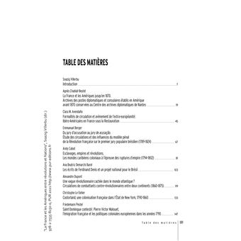 La France et les Amériques entre révolutions et nations