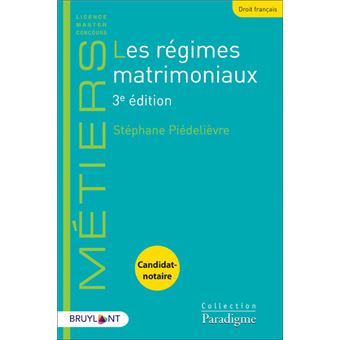 Les régimes matrimoniaux