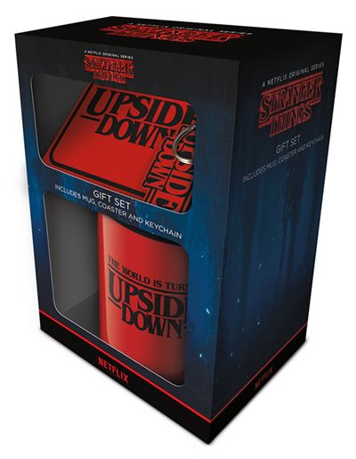 Coffret mug, sous verre, porte-clés Stranger Things