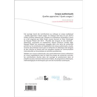 Corpus audiovisuels