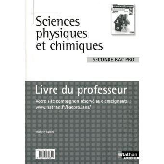 Sciences Physiques Et Chimiques - 2e Bac Pro Livre Du Professeur Livre ...