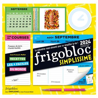 FrigoBloc Mes listes de courses de la semaine Un bloc maxi-aimanté