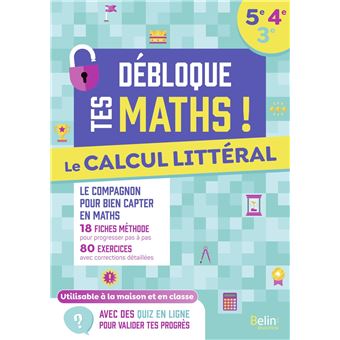 Le calcul littéral (5e-4e-3e)