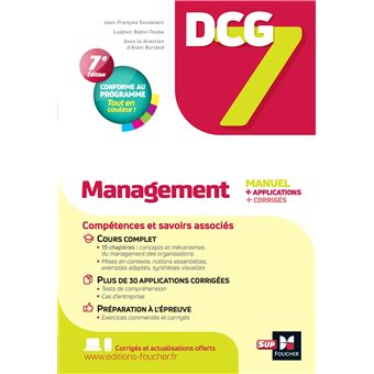 DCG 7 - Management - 7e édition - Manuel et applications 2023-2024