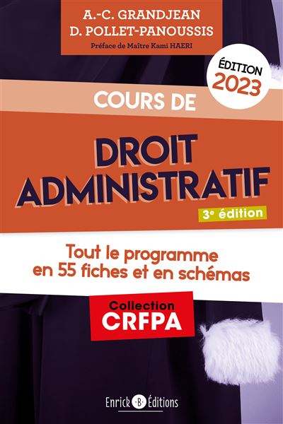 Cours de droit administratif 2023 - Anne-Claire Grandjean - broché