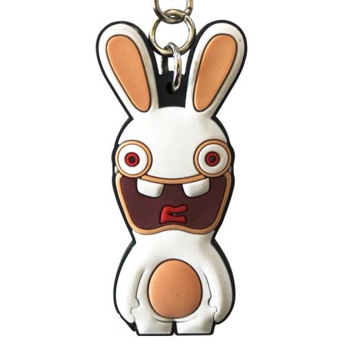 Porte-clés Lapins Crétins Rabbids – Squeeze Keychain 2011, édition Gaya, Blister Abîmé