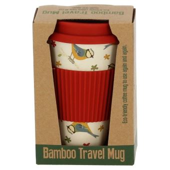 Mug en bamboo Woodway motifs mésanges