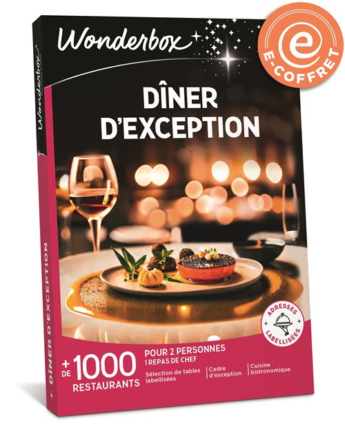 E-coffret Wonderbox Dîner d Exception