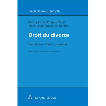 PRECIS DE DROIT DU DIVORCE
