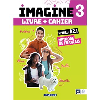 Imagine 3 - A2.1 - Livre + cahier + didierfle.app - 3 unités