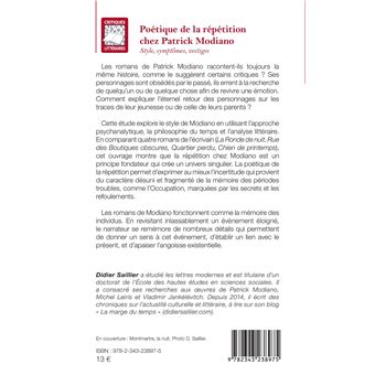 Poétique de la répétition chez Patrick Modiano