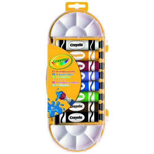 Boîte de 8 tubes de gouache lavable Crayola