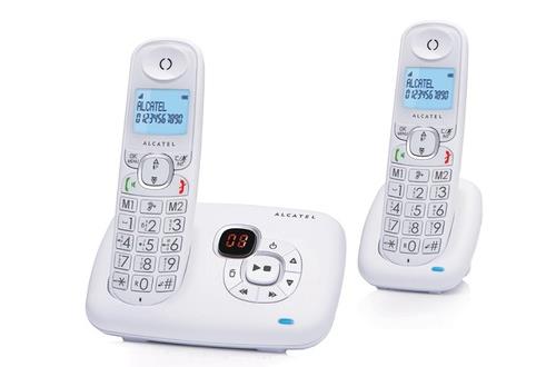 ALCATEL - Téléphone sans fil duo avec répondeur - XL 385 VOICE DUO BLANC -  Vente petit électroménager et gros électroménager