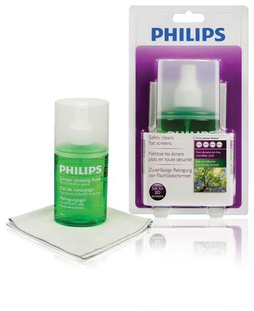 Nettoyant Philips pour écran LCD, LED et Plasma - Nettoyant TV Vidéo