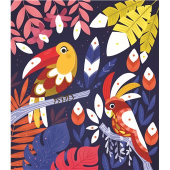 Tableaux sables fluo jungle - boîte avec accessoires
