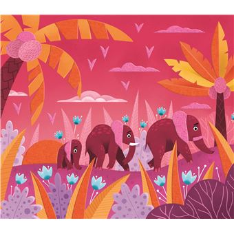Tableaux sables fluo jungle - boîte avec accessoires