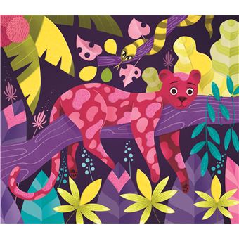 Tableaux sables fluo jungle - boîte avec accessoires