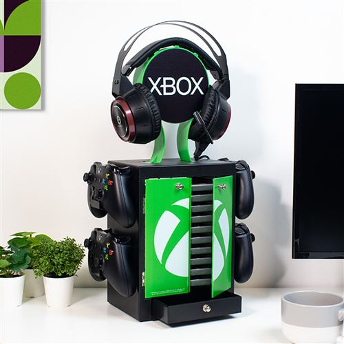 Casier de rangement pour jeux et film xbox - avec support manette xbox - support casque