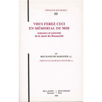 TH n°80 - Vous ferez ceci en mémorial de moi - Annonce et souvenir de la mort du Ressuscité