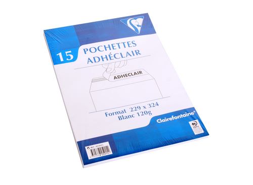 CLAIRFTN PQT 15 POCH ADH 229X324 BLANC