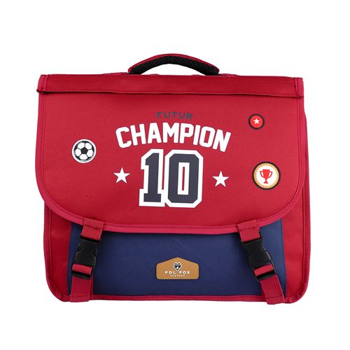 Cartable personnalisable Pol Fox Rider 38 cm Bleu et Rouge