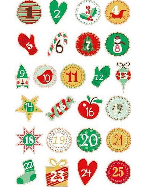 Stickers Maildor Cooky Calendrier de l'Avent