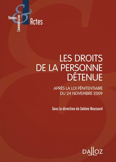 Les Droits De La Personne D Tenue Apr S La Loi P Nitentiaire Du Novembre Apr S La Loi