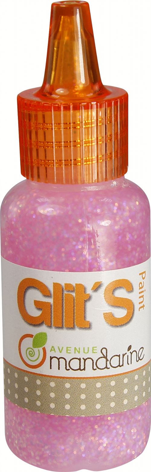 Tube de gel pailleté Avenue Mandarine Glit’s Paint 20 ml Rose