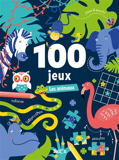 100 jeux mini - Les animaux -  Collectif - Poche