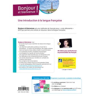 Bonjour et bienvenue ! - En Français  A1.1 - Livre + didierfle.app