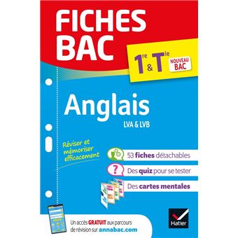 Fiches bac - Anglais 1re/Tle - Bac 2026 - 1