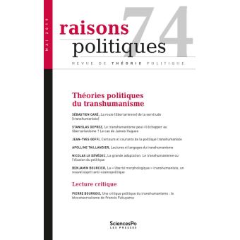 Raisons politiques 74, mai 2019 - Théories politiques du tra