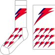 Chaussettes Unisex David Bowie Flash Blanches