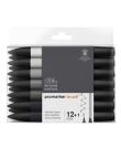 Set de 12+1 feutres Brushmarker  Winsor & Newton Tons neutres