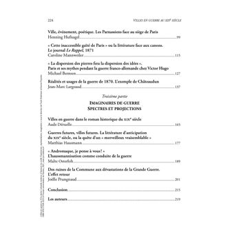 Villes en guerre au XIXe siècle