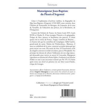 Monseigneur Jean-Baptiste du Plessis d'Argentré