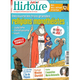 Histoire Junior N°91  Les 3 grandes religions monothéistes - décembre 2019