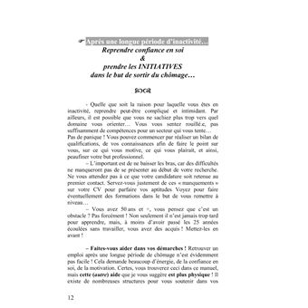 Retrouver un emploi et reprendre confiance en soi...