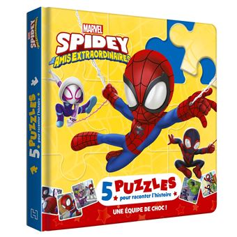 SPIDEY ET SES AMIS EXTRAORDINAIRES - Mon Petit Livre Puzzle - 5 puzzles 9 pièces - Marvel