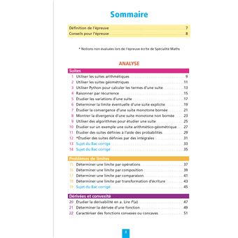 Objectif BAC Fiches détachables Spécialité maths Tle