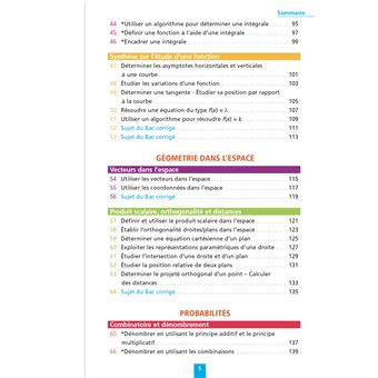 Objectif BAC Fiches détachables Spécialité maths Tle