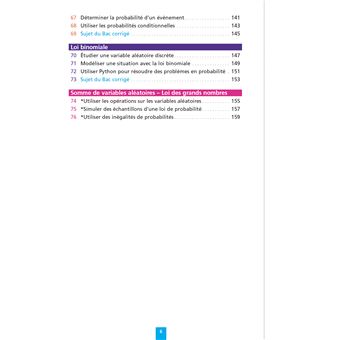 Objectif BAC Fiches détachables Spécialité maths Tle