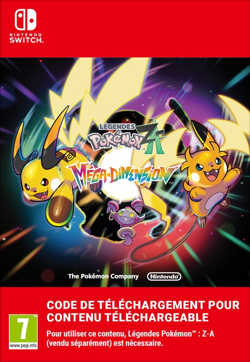 Code de téléchargement extension DLC Pokémon Legends : Z-A - Mega Dimension Nintendo Switch