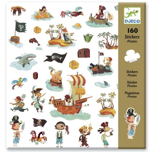 Set de 160 Stickers Pirates Djeco