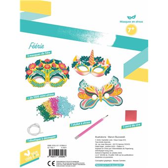 Les ateliers de Manon Bucciarelli - masques à strass - Féérie - pochettes avec accessoires
